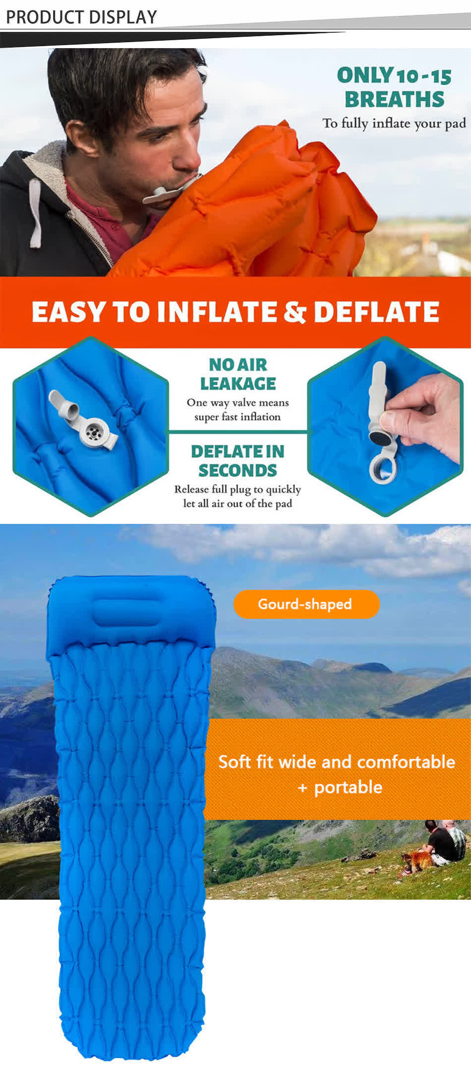 self inflating sleeping pad