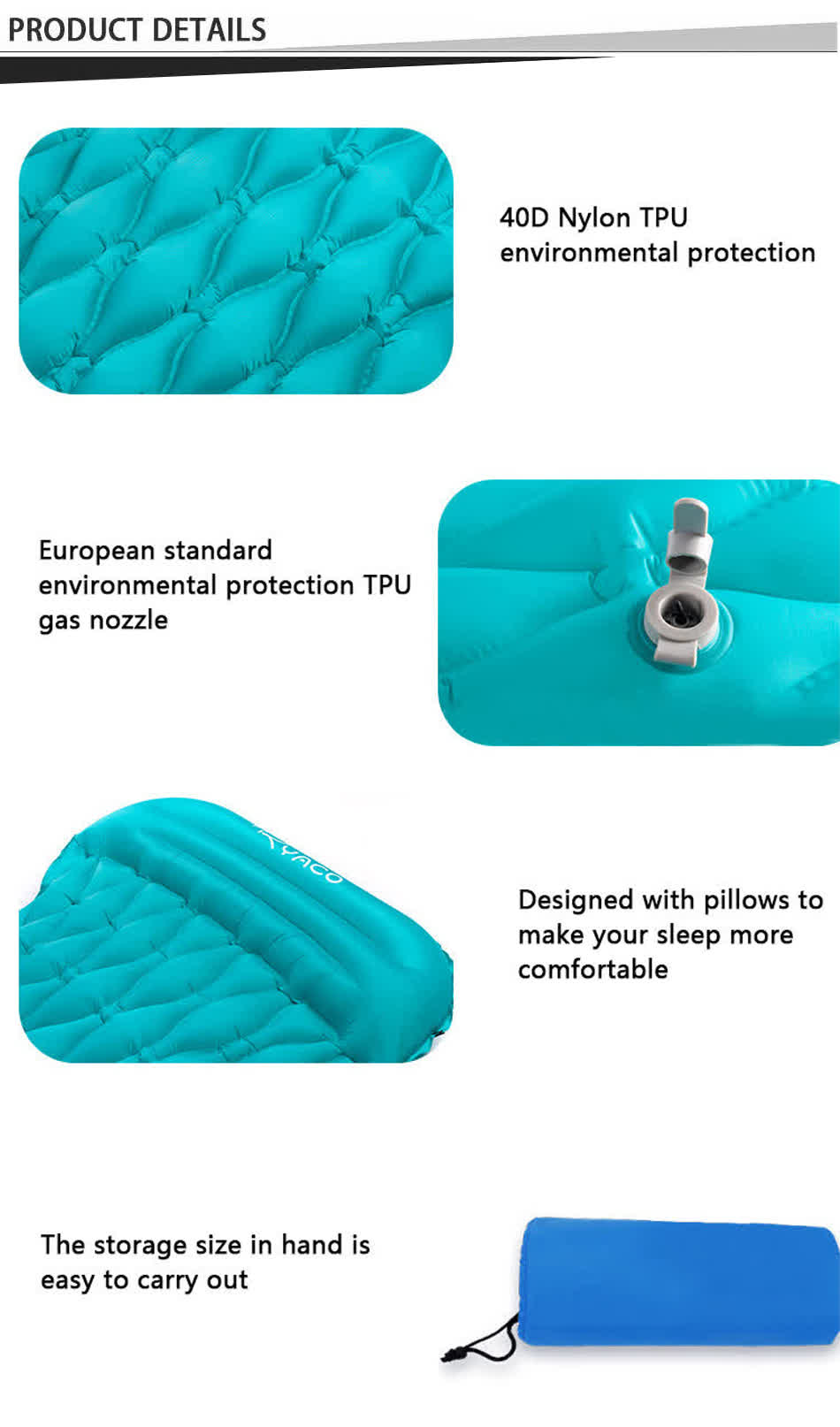 self inflating camping sleeping pad