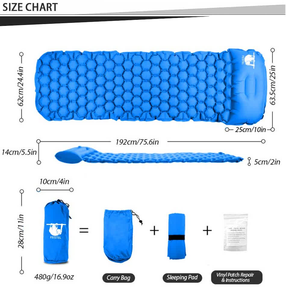 best camp sleeping pad size