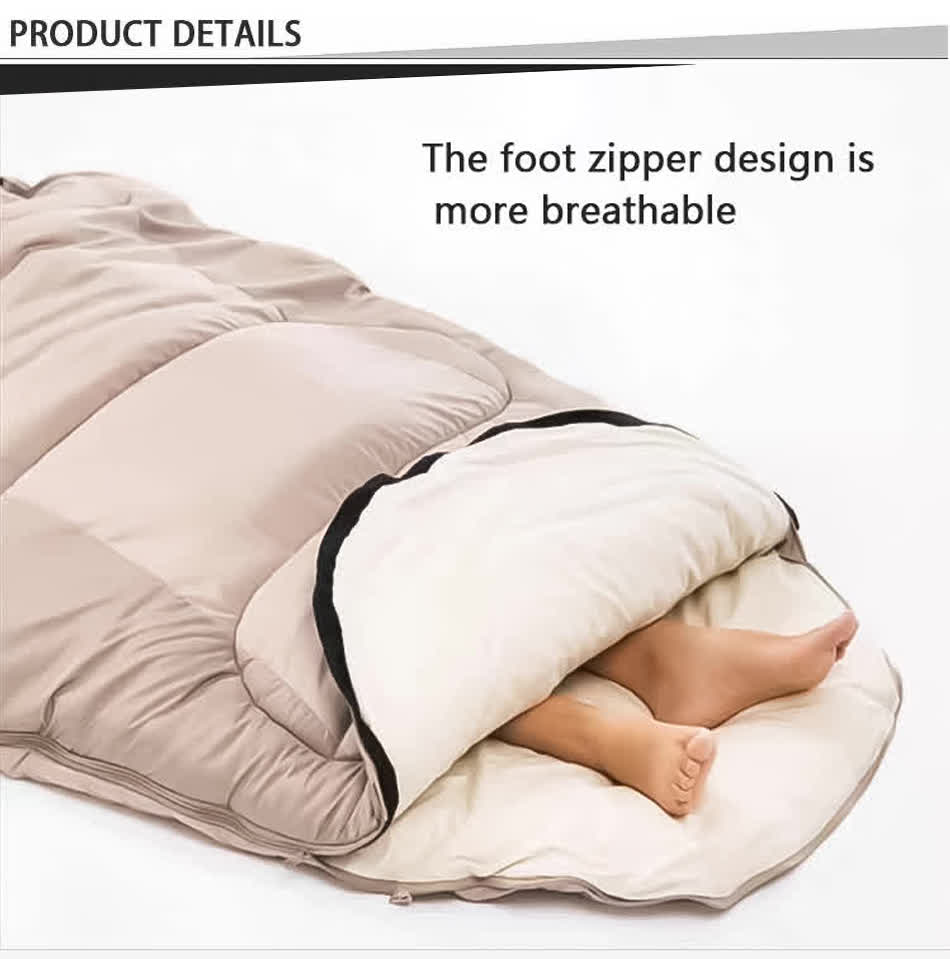 camping sleeping bag detail