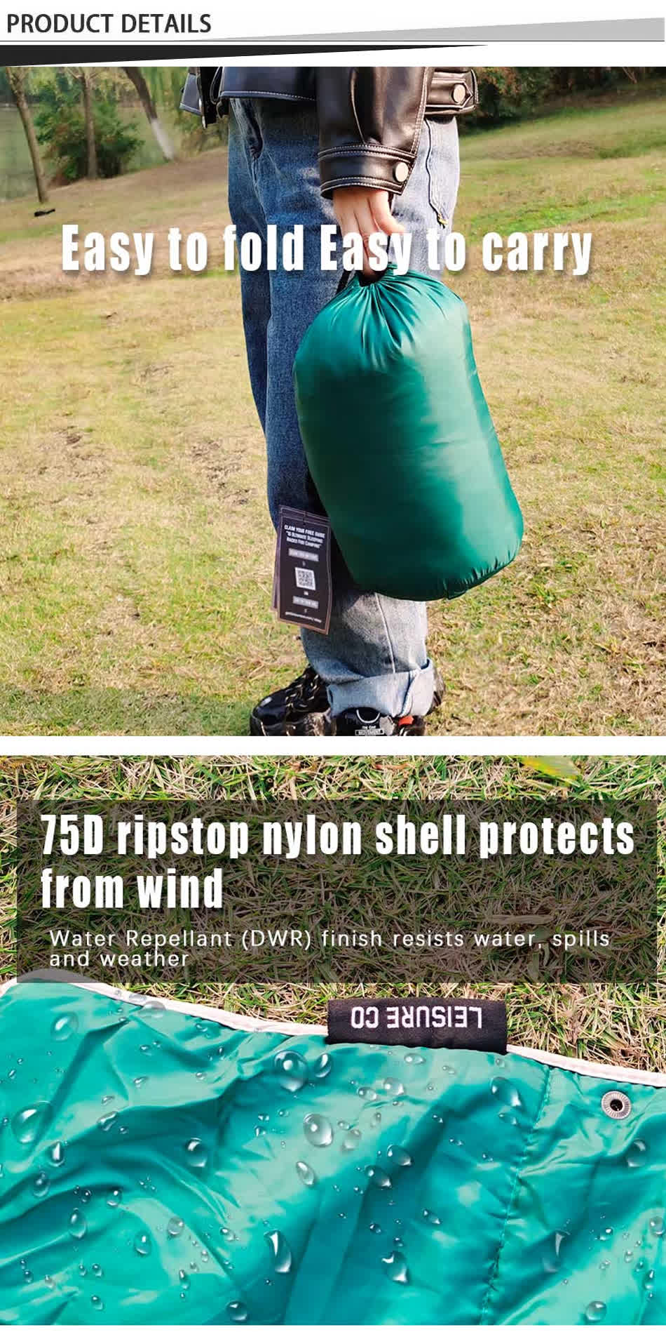 down camp blanket detail