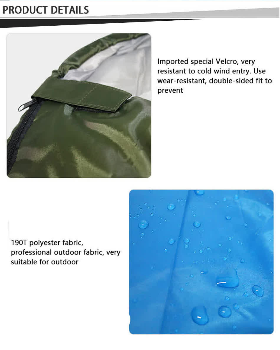 double person sleeping bag detail