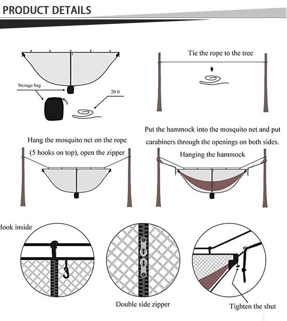 camping hammock with bug net