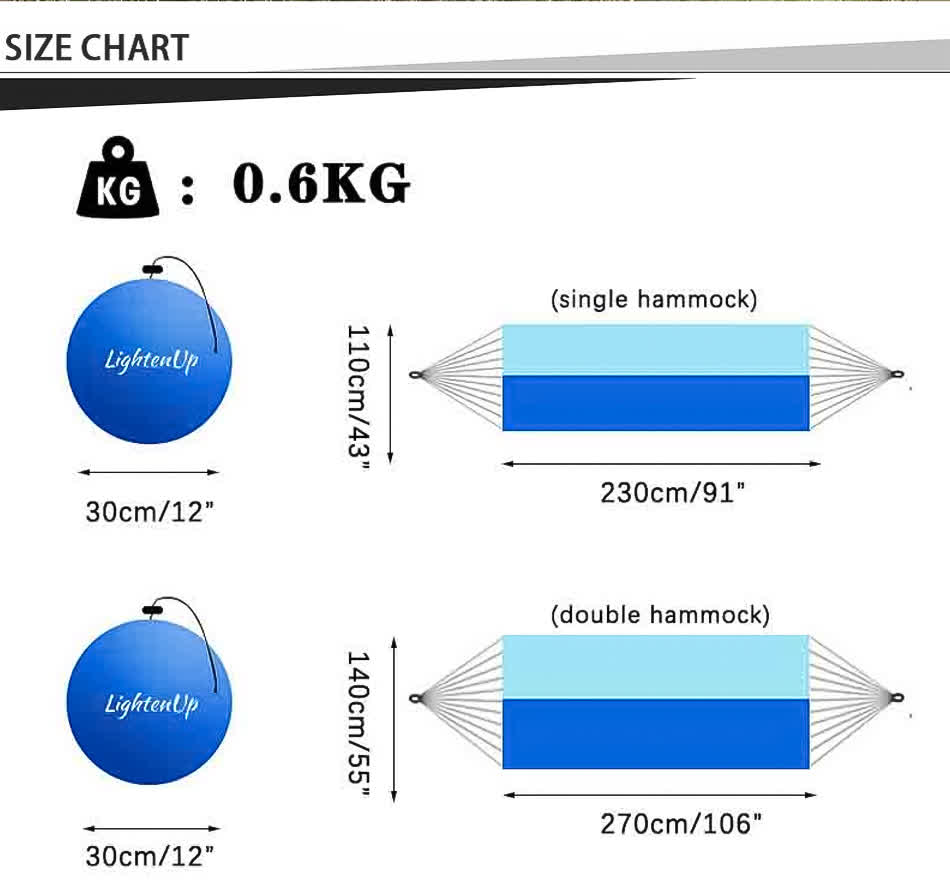 camping hammock size