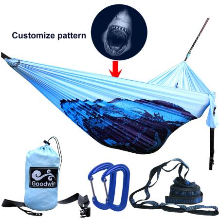Nylon Durable Parachute Portable Double Hammock For Outdoors Camping 
