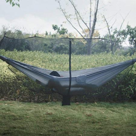 Outdoor Hammock Bug Mosquito Net with No-See Um Polyester Mesh for 360-Degree Protection 