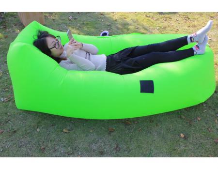 Durable Nylon Waterproof Inflatable Air Sofa with Carrying Bag&Pockets Stake 