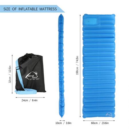 Compact Inflatable Waterproof Compact Air Ultralight Sleeping Pad Mat 