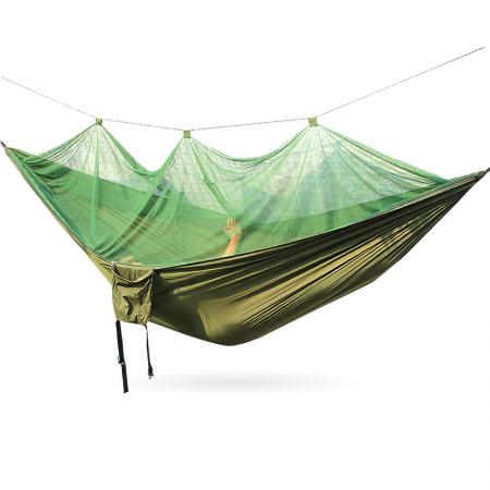 Double Person Travel Outdoor Camping Tent Hanging Hammock Bed & Mosquito Net Green 