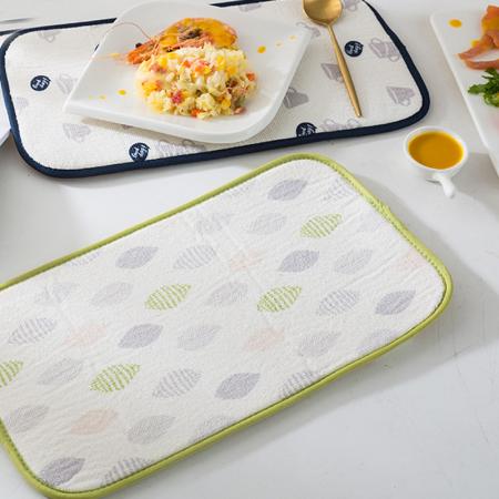 Custom quick dry dining table dish drying mat kitchen mat 