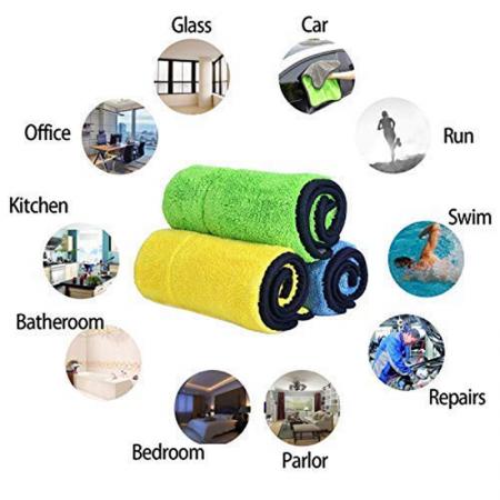 Microfiber Car Washing Towel Customized Logo Promotional Microfiber Car Wash Towel 