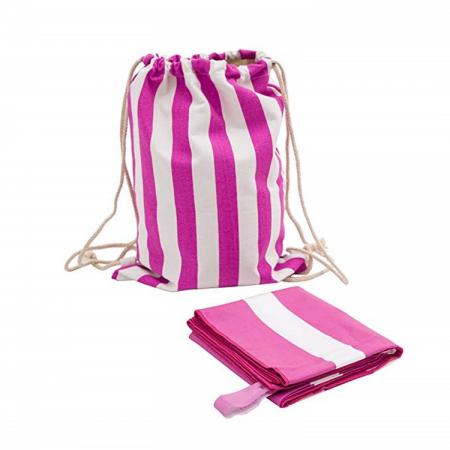 Custom various stripes microfiber beach/sport towel - soft and quick dry 