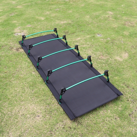 Outdoor Super Light Aluminum Alloy Camping Travel Hiking Fishing Hunting Portable Folding Bed Camping Simple Camp Bed Crib for Camping Hiking Fishing Bearing