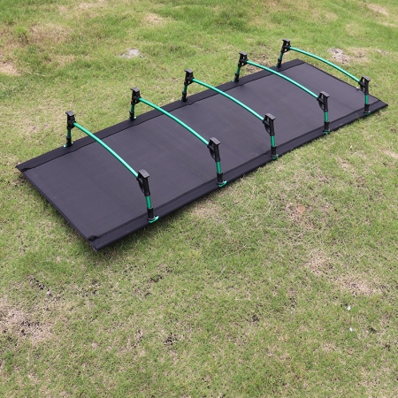 Outdoor Super Light Aluminum Alloy Camping Travel Hiking Fishing Hunting Portable Folding Bed Camping Simple Camp Bed Crib for Camping Hiking Fishing Bearing