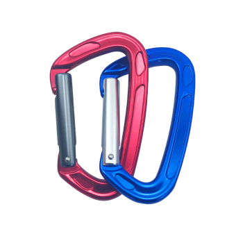 2 Aluminum D Ring Carabiners Clip D Shape Spring Loaded Gate Small Keychain Carabiner Clip Set for Outdoor Camping