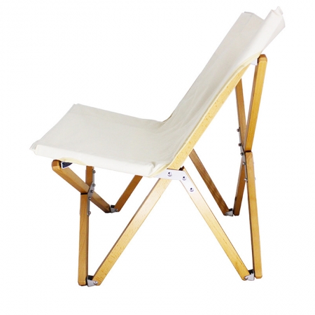 Outdoor folding beech chair, beach lounge wood chair for camping, backpacking picnic beach