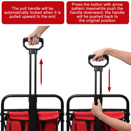 Multipurpose Outdoor Garden Micro Collapsible Foldable Utility Beach Trolley Cart Folding Camping Wagon 