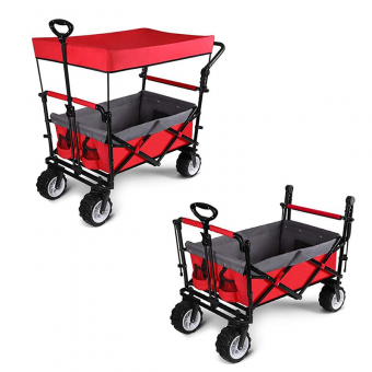 Outdoor Collapsible Folding Wagon Cart Folding Garden Beach Wagon Shopping Sport Utility Pull Wagon