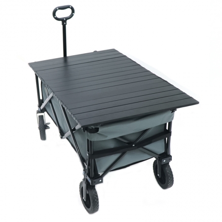 Camping beach cart wagon garden collapsible push cart wth 6 inch wheels kids camping trolley outdoor beach wagon 