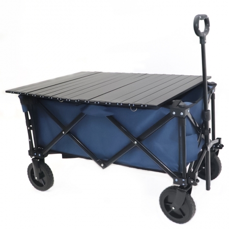 Collapsible Folding Portable Outdoor Garden Park Wagon Trolley Cart Camping Foldable Folding Push Wagon Cart