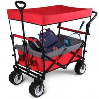 High Quality Collapsible Utility Picnic Camping Wagon Outdoor Cart Garden Trail Foldable Camping Foldable Wagon