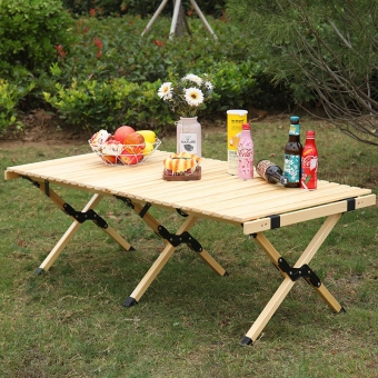 Lightweight Foldable Wood Camping Folding Low Picnic Table for Beach Fishing