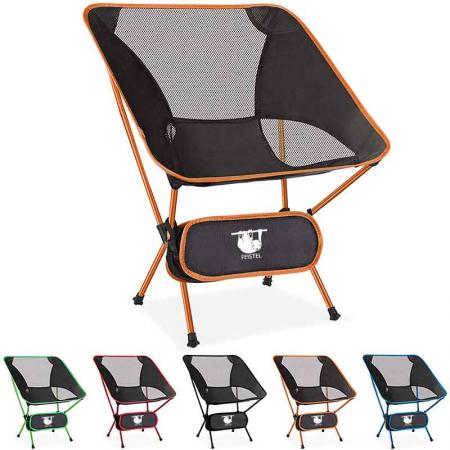 Lightweight folding camping chair with carry bag for camping hiking fishing