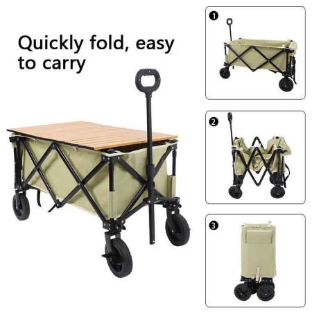 Heavy Duty Collapsible Folding Wagon Utility Outdoor Camping Garden Cart 