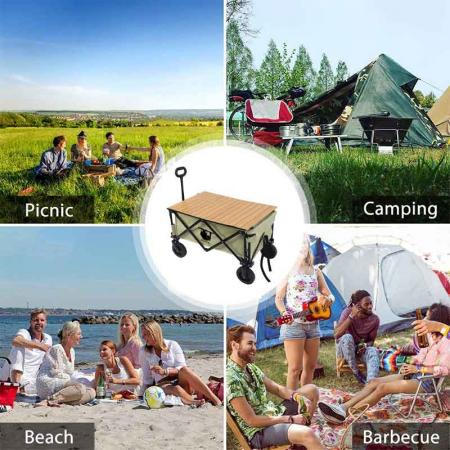 Heavy Duty Collapsible Folding Wagon Utility Outdoor Camping Garden Cart 