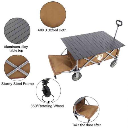 Collapsible Folding Garden Outdoor Park Utility Wagon Picnic Camping Cart