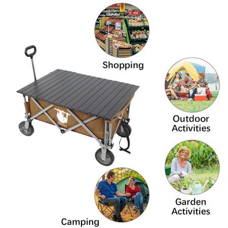 Collapsible Folding Garden Outdoor Park Utility Wagon Picnic Camping Cart