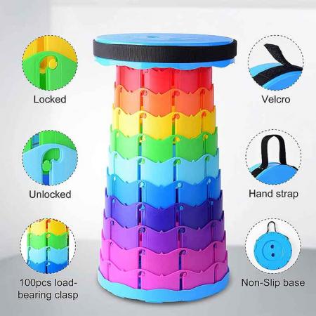 New Retractable Stool folding portable stool camping Plastic stool 