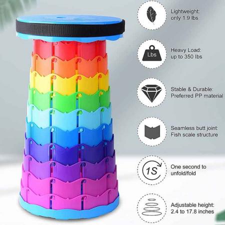 New Retractable Stool folding portable stool camping Plastic stool 