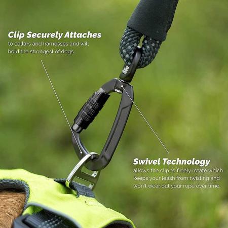 Aluminum Swivel Dog Hooks Rotating D Shape Carabiner Hook 