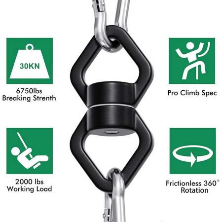 30KN Hook Manufacture Rotating Carabiner Swivel Hook 