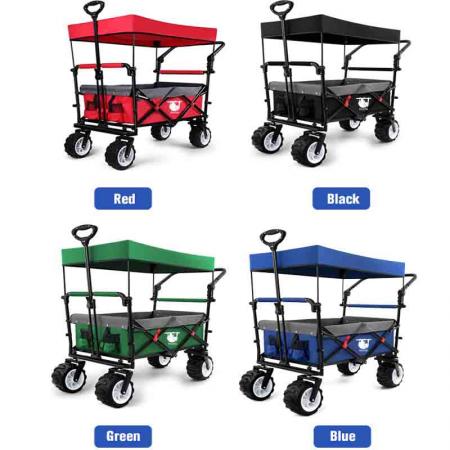 Outdoor Garden Trail Foldable Collapsible Utility Cart Wagon for Kids with Replaceable Cover 