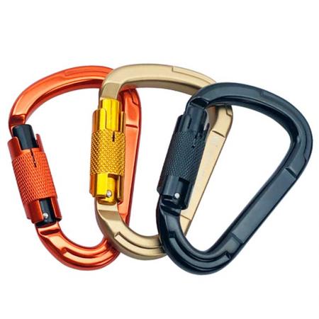 25KN Auto Lock Climbing Aluminum Carabiner Hook For Camping