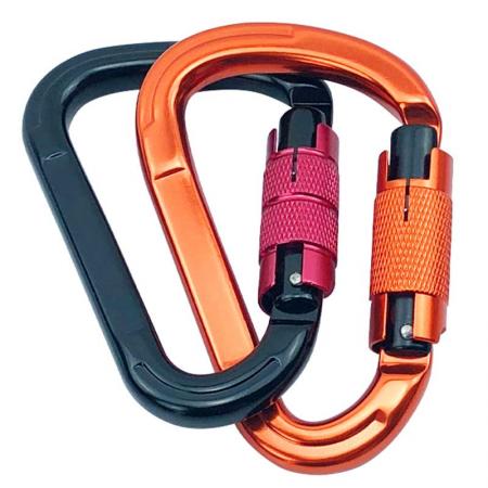 25KN Auto Lock Climbing Aluminum Carabiner Hook For Camping