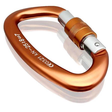 Hot Sale 25KN Outdoor Climbing Locking Aluminium Carabiner 