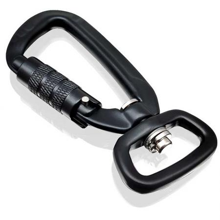 Aluminum Swivel Dog Hooks Rotating D Shape Carabiner Hook 