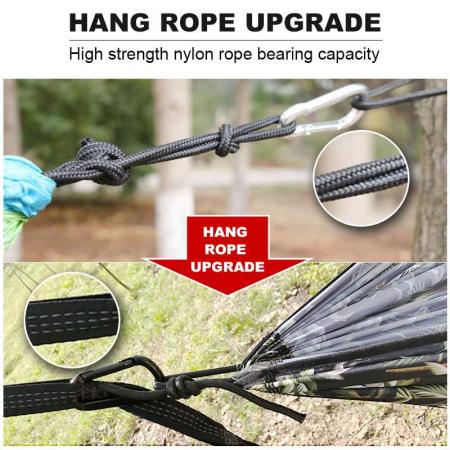 Amazon Hot Douable Outdoor Camping Nylon Hammock Parachute Hammock for 2 Person 