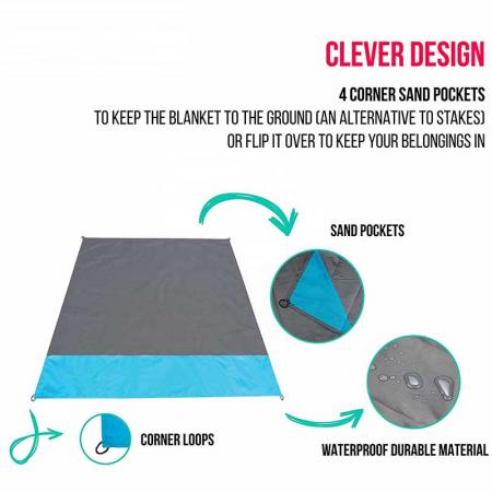 High Quality Portable Waterproof Pocket Picnic Beach Mat 