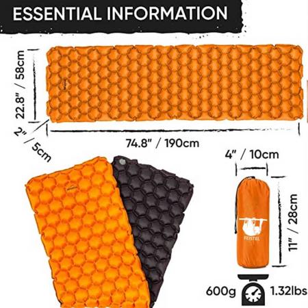 Compact Lightweight Backpacking Sleeping Pad For Outdoors 