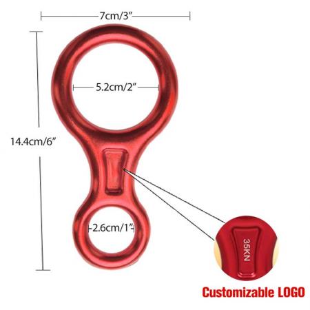 Rappelling Safety 35KN Aluminum Climbing Carabiner 
