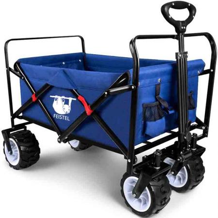 Outdoor Garden Trail Foldable Collapsible Utility Cart Wagon for Kids with Replaceable Cover 