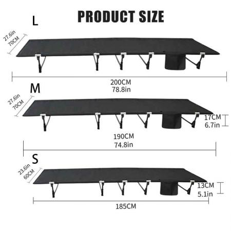 Wholesale outdoor Ultralight Portable foldable camping bed Aluminium folding bed 