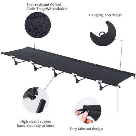 Wholesale outdoor Ultralight Portable foldable camping bed Aluminium folding bed 
