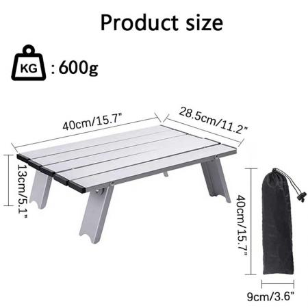 Aluminium Foldable Table Aluminum Camping Outdoor Lightweight for Beach Backyards BBQ Party 
