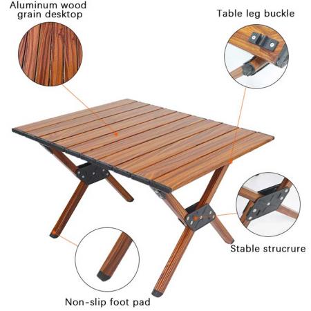 Camping Table Foldable Outdoor Table Portable Folding Lightweight Table for Picnic Beach