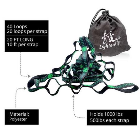 Hammock Straps Tree Swing Hanging Straps Hammock Ropes for Camping Outdoor 